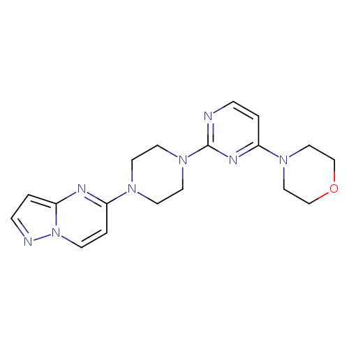 4-[2-(4-{pyrazolo[1,5-a]pyrimidin-5-yl}piperazin-1-yl)pyrimidin-4-yl]morpholine