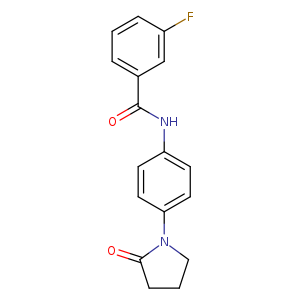 3-fluoro-N-[4-(2-oxopyrrolidin-1-yl)phenyl]benzamide