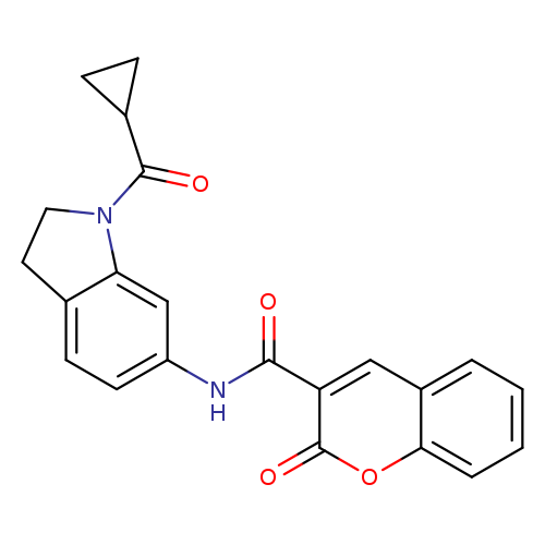 N-(1-cyclopropanecarbonyl-2,3-dihydro-1H-indol-6-yl)-2-oxo-2H-chromene-3-carboxamide