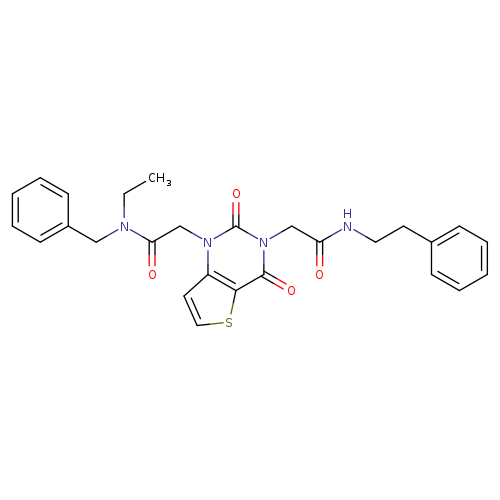 N-benzyl-2-(2,4-dioxo-3-{[(2-phenylethyl)carbamoyl]methyl}-1H,2H,3H,4H-thieno[3,2-d]pyrimidin-1-yl)-N-ethylacetamide