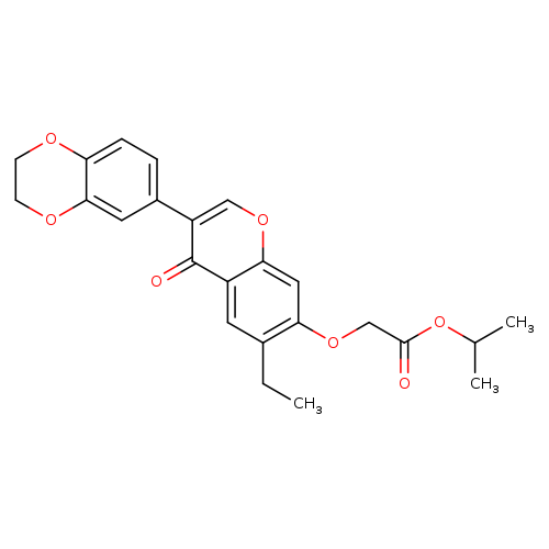 propan-2-yl 2-{[3-(2,3-dihydro-1,4-benzodioxin-6-yl)-6-ethyl-4-oxo-4H-chromen-7-yl]oxy}acetate