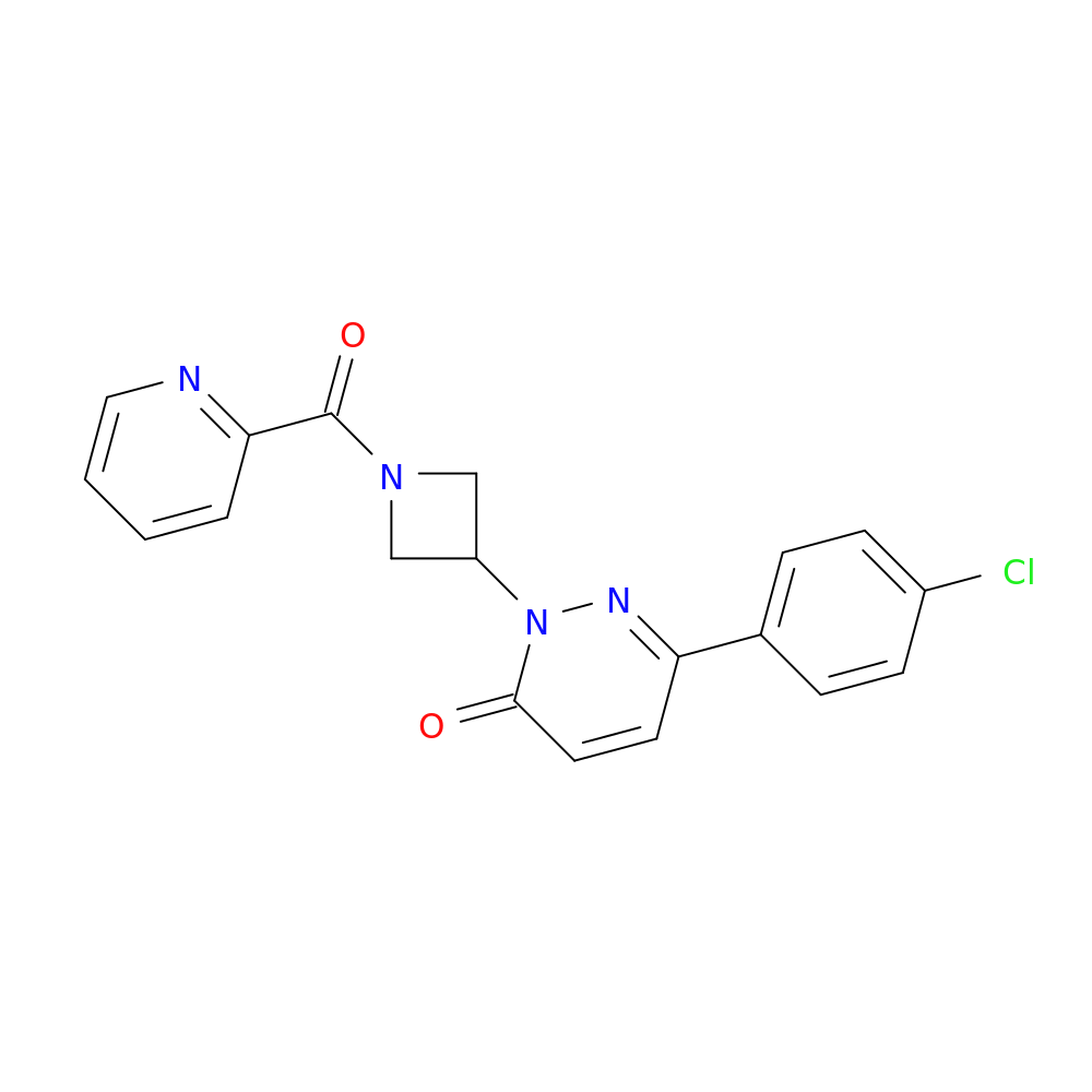 6-(4-chlorophenyl)-2-[1-(pyridine-2-carbonyl)azetidin-3-yl]-2,3-dihydropyridazin-3-one