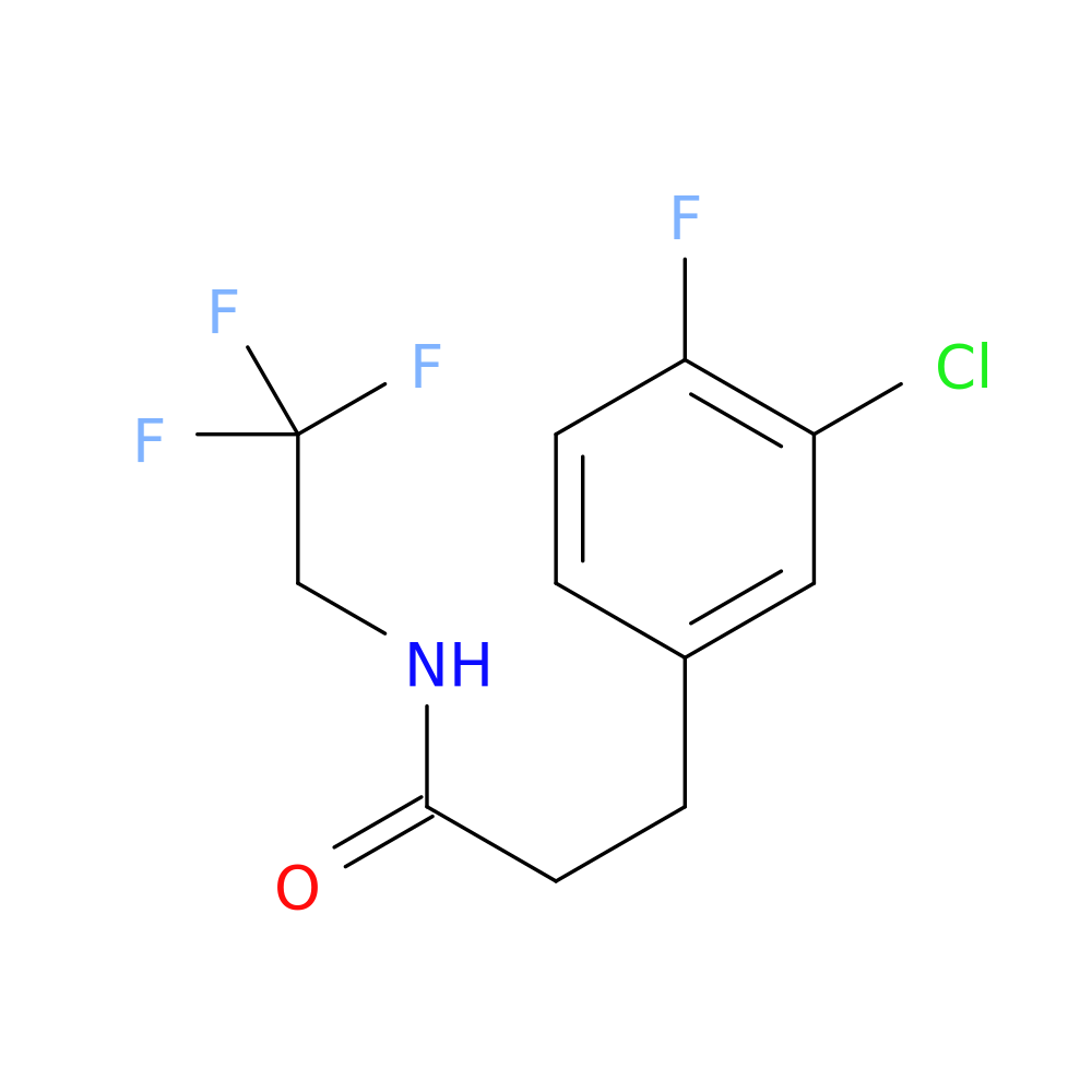 3-(3-chloro-4-fluorophenyl)-N-(2,2,2-trifluoroethyl)propanamide