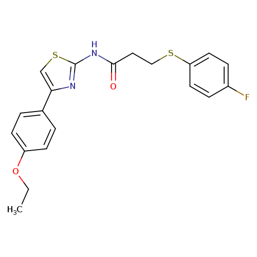 N-[4-(4-ethoxyphenyl)-1,3-thiazol-2-yl]-3-[(4-fluorophenyl)sulfanyl]propanamide