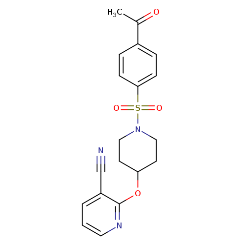 2-{[1-(4-acetylbenzenesulfonyl)piperidin-4-yl]oxy}pyridine-3-carbonitrile