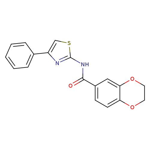 N-(4-phenyl-1,3-thiazol-2-yl)-2,3-dihydro-1,4-benzodioxine-6-carboxamide