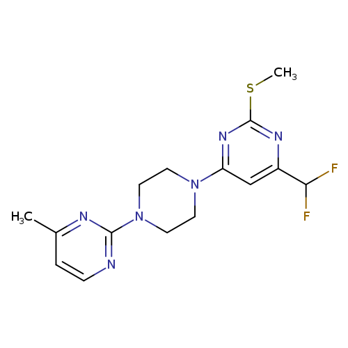 4-(difluoromethyl)-6-[4-(4-methylpyrimidin-2-yl)piperazin-1-yl]-2-(methylsulfanyl)pyrimidine