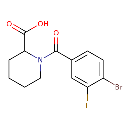 1-(4-bromo-3-fluorobenzoyl)piperidine-2-carboxylic acid