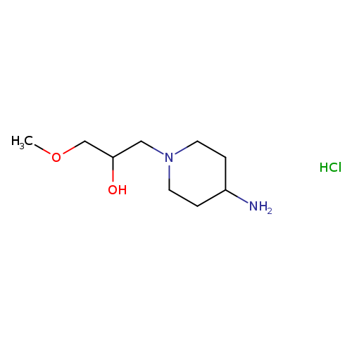 1-(4-aminopiperidin-1-yl)-3-methoxypropan-2-ol hydrochloride