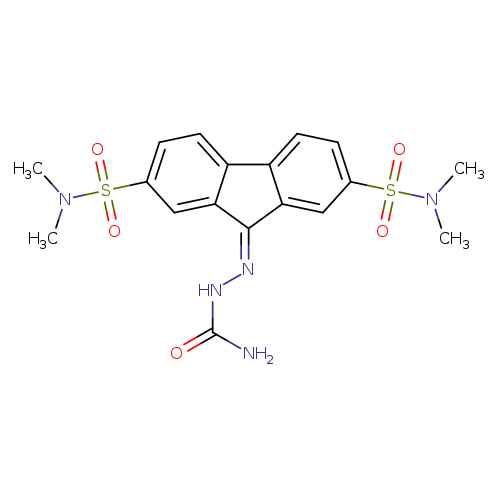 {[2,7-bis(dimethylsulfamoyl)-9H-fluoren-9-ylidene]amino}urea