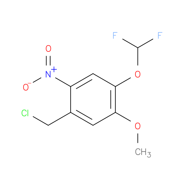 1-(chloromethyl)-4-(difluoromethoxy)-5-methoxy-2-nitrobenzene