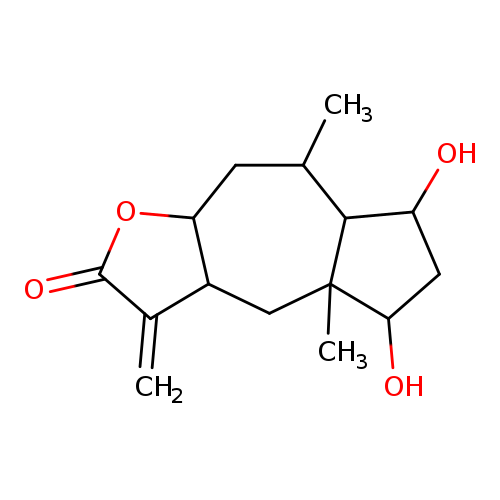 5,7-dihydroxy-4a,8-dimethyl-3-methylenedecahydroazuleno[6,5-b]furan-2(3h)-one