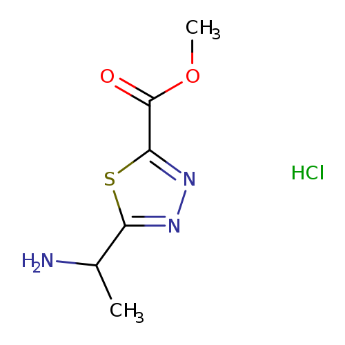 methyl5-(1-aminoethyl)-1,3,4-thiadiazole-2-carboxylatehydrochloride