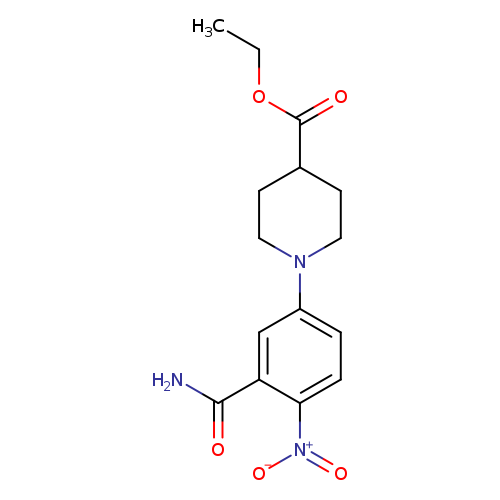 Ethyl 1-(3-carbamoyl-4-nitrophenyl)piperidine-4-carboxylate