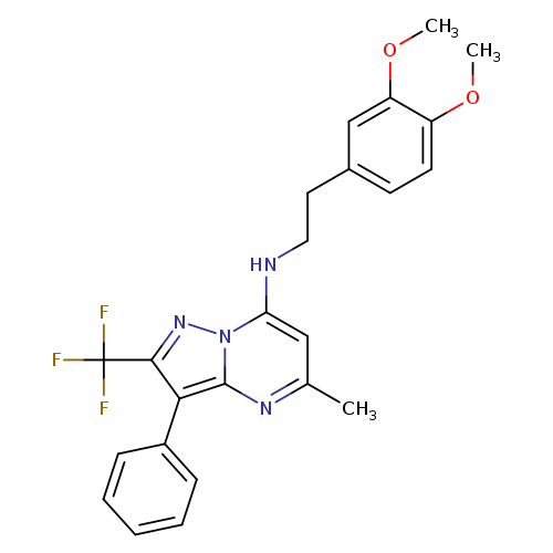 N-[2-(3,4-dimethoxyphenyl)ethyl]-5-methyl-3-phenyl-2-(trifluoromethyl)pyrazolo[1,5-a]pyrimidin-7-amine
