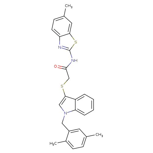 2-({1-[(2,5-dimethylphenyl)methyl]-1H-indol-3-yl}sulfanyl)-N-(6-methyl-1,3-benzothiazol-2-yl)acetamide