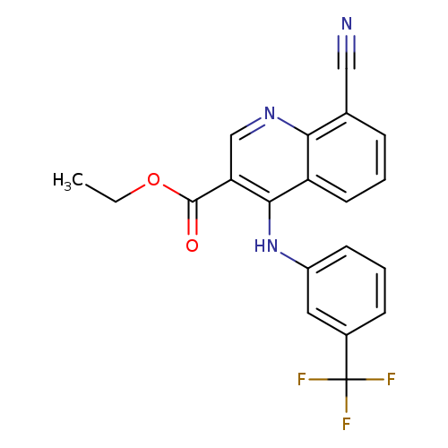 8-Cyano-4-(3-trifluoromethyl-phenylamino)-quinoline-3-carboxylic acid ethyl ester