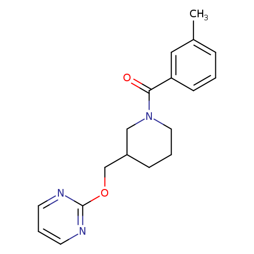 2-{[1-(3-methylbenzoyl)piperidin-3-yl]methoxy}pyrimidine