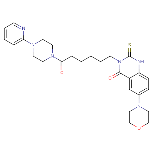 6-(morpholin-4-yl)-3-{6-oxo-6-[4-(pyridin-2-yl)piperazin-1-yl]hexyl}-2-sulfanylidene-1,2,3,4-tetrahydroquinazolin-4-one