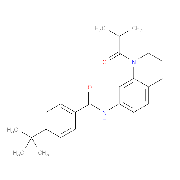Benzamide, 4-(1,1-dimethylethyl)-N-[1,2,3,4-tetrahydro-1-(2-methyl-1-oxopropyl)-7-quinolinyl]-