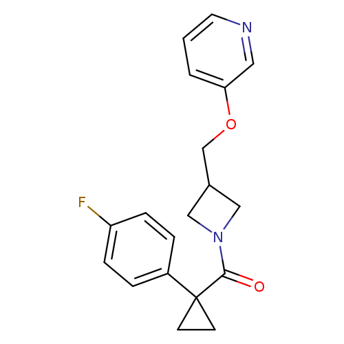 3-({1-[1-(4-fluorophenyl)cyclopropanecarbonyl]azetidin-3-yl}methoxy)pyridine