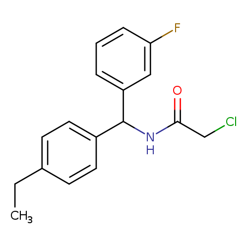 2-chloro-N-[(4-ethylphenyl)(3-fluorophenyl)methyl]acetamide