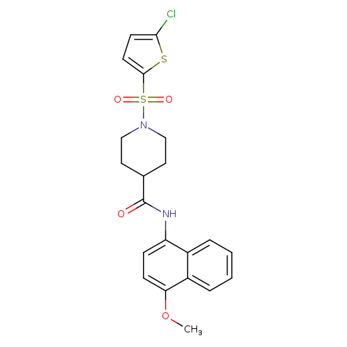 1-[(5-chlorothiophen-2-yl)sulfonyl]-N-(4-methoxynaphthalen-1-yl)piperidine-4-carboxamide