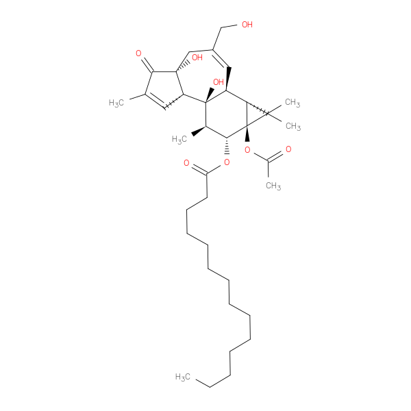 Tetradecanoic acid, (1aR,1bS,4aR,7aS,7bS,8R,9R,9aS)-9a-(acetyloxy)-1a,1b,4,4a,5,7a,7b,8,9,9a-decahydro-4a,7b-dihydroxy-3-(hydroxymethyl)-1,1,6,8-tetramethyl-5-oxo-1H-cyclopropa[3,4]benz[1,2-e]azulen-9-yl ester