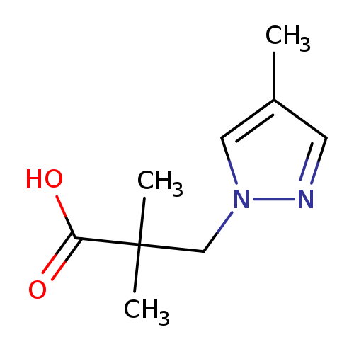 2,2-Dimethyl-3-(4-methyl-1h-pyrazol-1-yl)propanoic acid