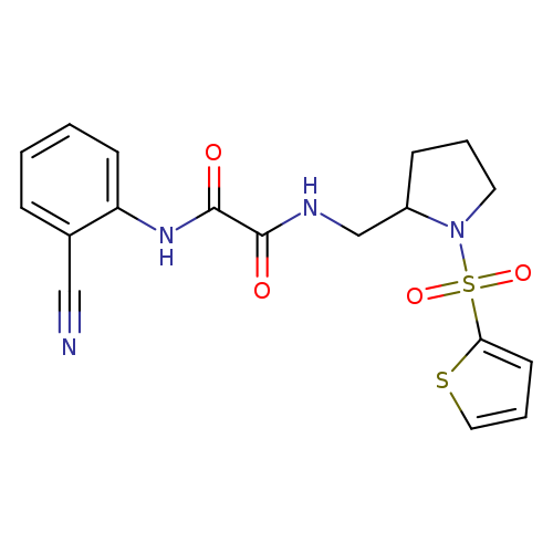 N'-(2-cyanophenyl)-N-{[1-(thiophene-2-sulfonyl)pyrrolidin-2-yl]methyl}ethanediamide