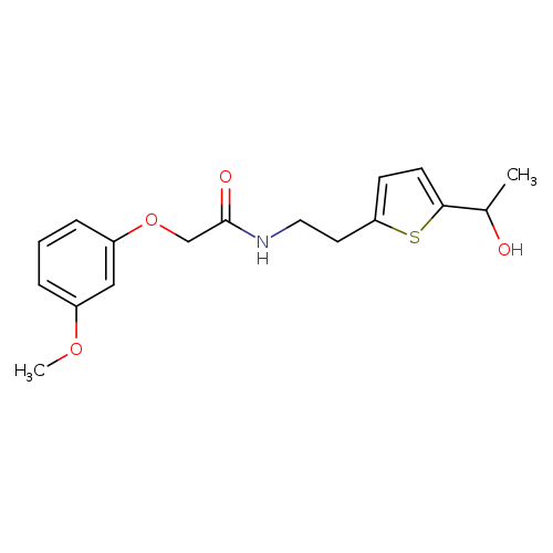 N-{2-[5-(1-hydroxyethyl)thiophen-2-yl]ethyl}-2-(3-methoxyphenoxy)acetamide