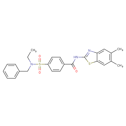 4-[benzyl(ethyl)sulfamoyl]-N-(5,6-dimethyl-1,3-benzothiazol-2-yl)benzamide