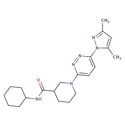 N-cyclohexyl-1-[6-(3,5-dimethyl-1H-pyrazol-1-yl)pyridazin-3-yl]piperidine-3-carboxamide