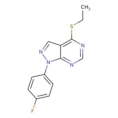 4-(ethylsulfanyl)-1-(4-fluorophenyl)-1H-pyrazolo[3,4-d]pyrimidine