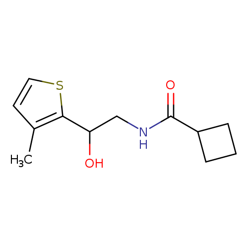 N-[2-hydroxy-2-(3-methylthiophen-2-yl)ethyl]cyclobutanecarboxamide