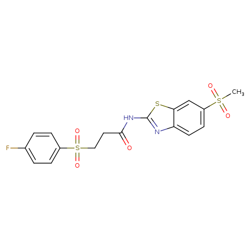 3-(4-fluorobenzenesulfonyl)-N-(6-methanesulfonyl-1,3-benzothiazol-2-yl)propanamide