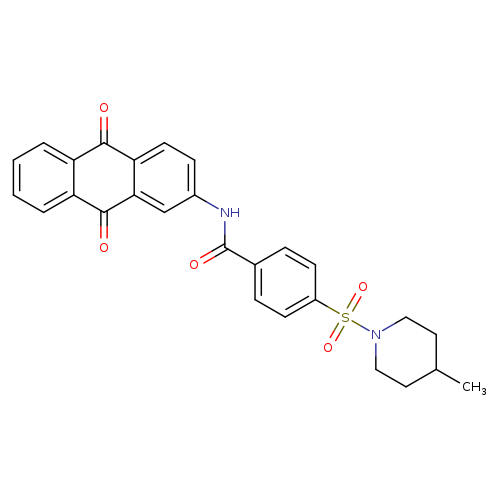 N-(9,10-dioxo-9,10-dihydroanthracen-2-yl)-4-[(4-methylpiperidin-1-yl)sulfonyl]benzamide