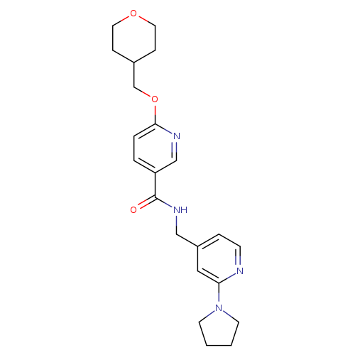 6-[(oxan-4-yl)methoxy]-N-{[2-(pyrrolidin-1-yl)pyridin-4-yl]methyl}pyridine-3-carboxamide