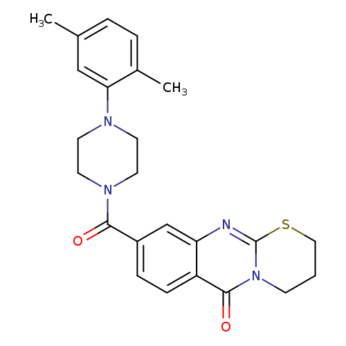 9-[4-(2,5-dimethylphenyl)piperazine-1-carbonyl]-2H,3H,4H,6H-[1,3]thiazino[2,3-b]quinazolin-6-one