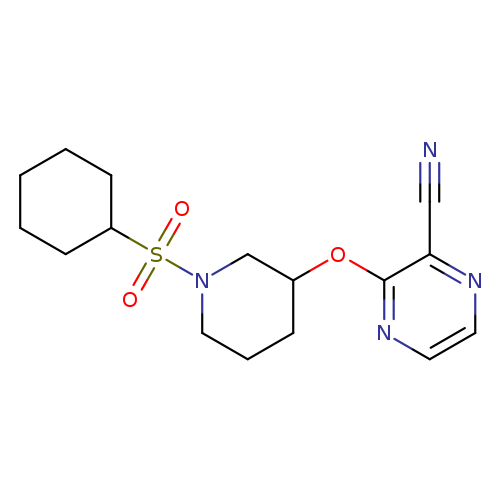 3-{[1-(cyclohexanesulfonyl)piperidin-3-yl]oxy}pyrazine-2-carbonitrile