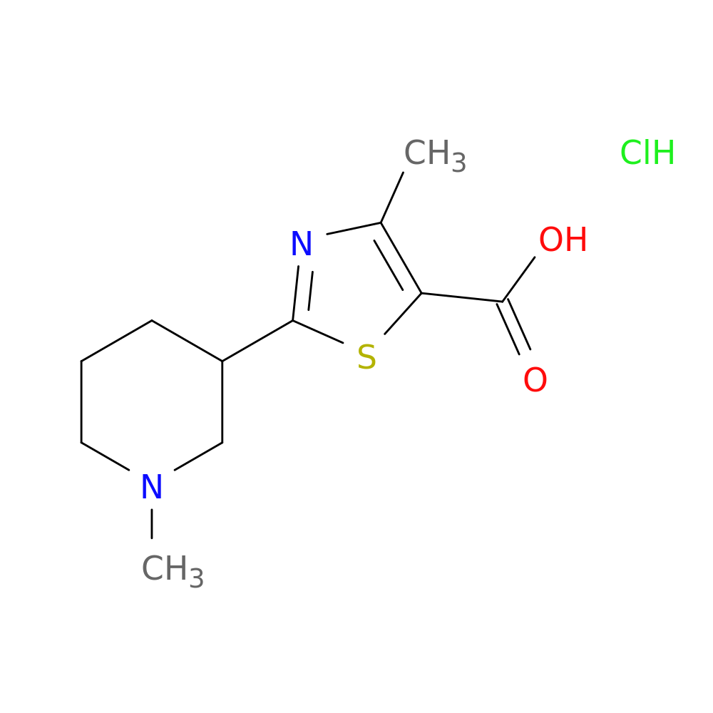 4-methyl-2-(1-methylpiperidin-3-yl)-1,3-thiazole-5-carboxylic acid hydrochloride