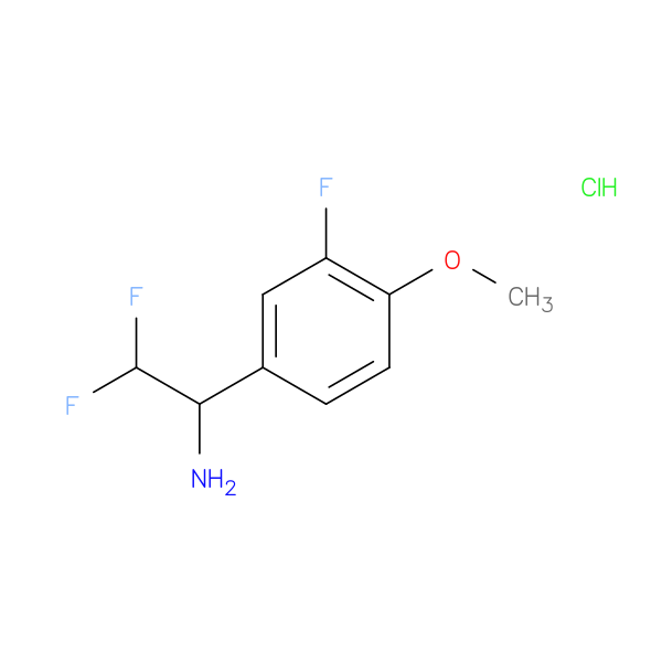 2,2-difluoro-1-(3-fluoro-4-methoxyphenyl)ethan-1-amine hydrochloride