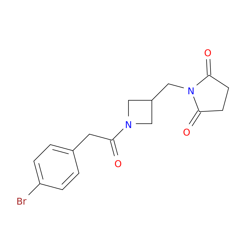 1-({1-[2-(4-bromophenyl)acetyl]azetidin-3-yl}methyl)pyrrolidine-2,5-dione