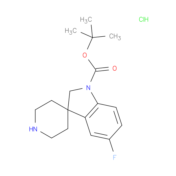 tert-butyl 5-fluoro-1,2-dihydrospiro[indole-3,4'-piperidine]-1-carboxylate hydrochloride