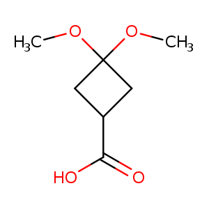 Cyclobutanecarboxylic acid, 3,3-dimethoxy- (9CI)