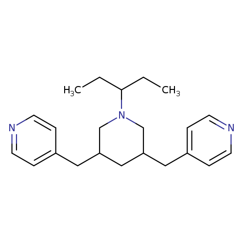 4-{[1-(pentan-3-yl)-5-[(pyridin-4-yl)methyl]piperidin-3-yl]methyl}pyridine