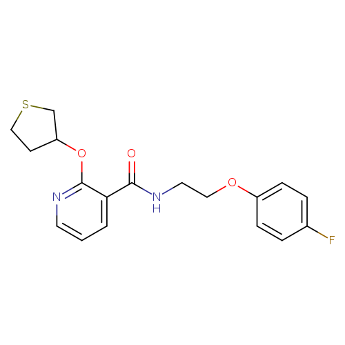 N-[2-(4-fluorophenoxy)ethyl]-2-(thiolan-3-yloxy)pyridine-3-carboxamide