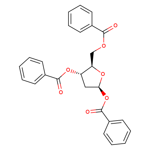 β-D-Ribofuranose, 2-deoxy-, 1,3,5-tribenzoate (6CI)