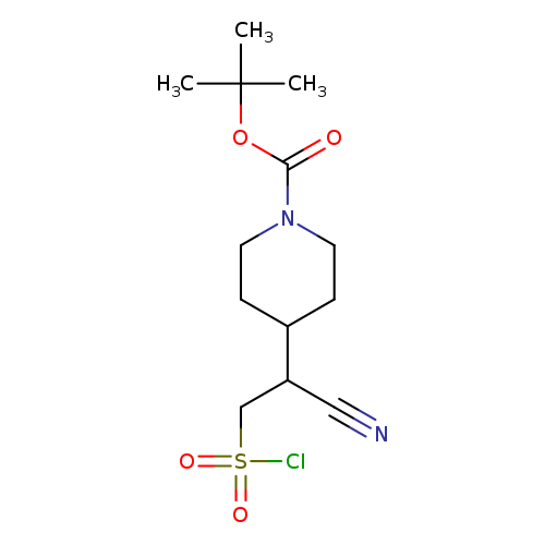 tert-butyl 4-[2-(chlorosulfonyl)-1-cyanoethyl]piperidine-1-carboxylate