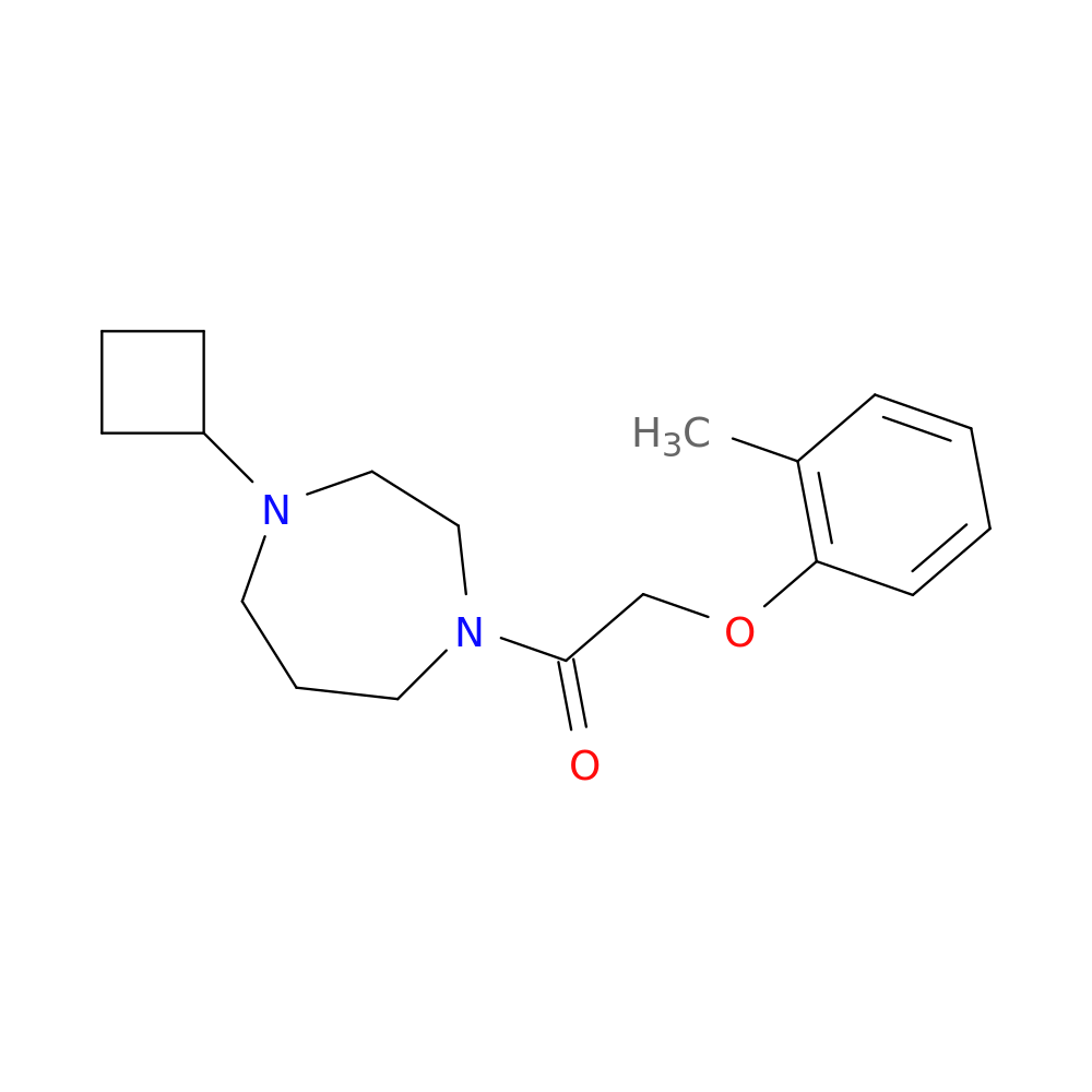 1-(4-cyclobutyl-1,4-diazepan-1-yl)-2-(2-methylphenoxy)ethan-1-one